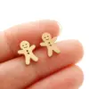 Wholesale PVD Coated 18K Gold Real Gold Plated Geometric 304 Stainless Steel Simple Style Classic Style Waterproof Non Tarnish Ear Studs