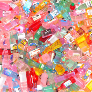 Mixed color wine bottles