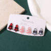 Wholesale Christmas Lattice Cake Christmas Tree Acrylic Earring Set