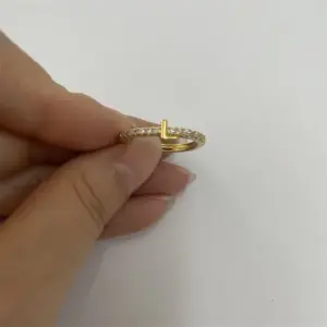 14K Real Gold-Letter L / One Size