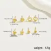 1 Set Casual Sweet Commute Heart Shape 201 Stainless Steel 18K Gold Plated Ear Studs