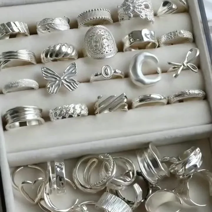 Wholesale Summer Copper Ring Women's Unique Design High-End Feelings Non-Fading Open Simple Style Accessories