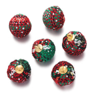 Fabric christmas hair ball beads--01 style / 5 pcs/pack (14.5*17.5mm/aperture 1.7mm)
