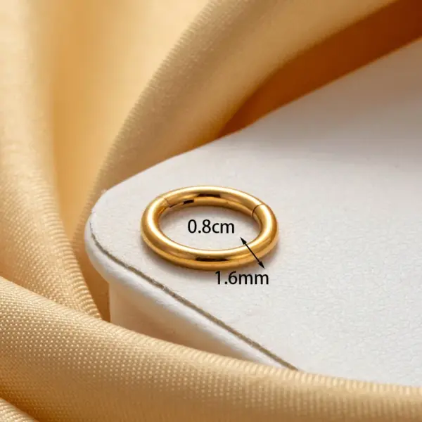 Wholesale 316 Stainless Steel Round IG Style Hoop Earrings For Women's