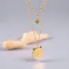 oly-b444e1996bd79e1352ad19df2893c436 Wholesale PVD Coated Real Gold Plated 18K Gold Heart 304 Stainless Steel Titanium Steel Waterproof Non Tarnish 304 Stainless Steel Titanium Steel Necklace