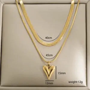 Double Layers Loving Heart / Gold