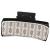 10-5 square PU leather beige white leather black