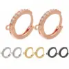 Wholesale Color Micro-inlaid Zircon Copper Ear Clip Nihaojewelry