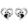 Wholesale 1 Pair Cartoon Style Heart Shape Copper Ear Studs
