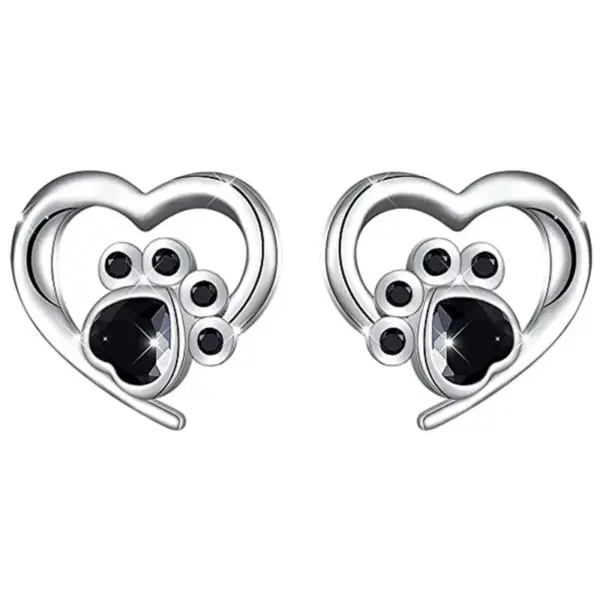 Wholesale 1 Pair Cartoon Style Heart Shape Copper Ear Studs