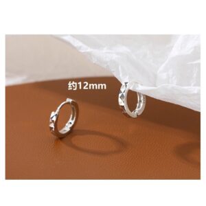 Diamond earrings-white gold-12mm