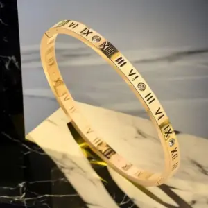 16-E-2 Gold Roman Numeral Bracelet