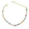 Wholesale Fashion Eye Copper 18k Gold Plated Artificial Gemstones Bracelets In Bulk