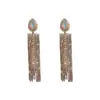 Fashion Geometric Diamond Copper Artificial Gemstones Earrings