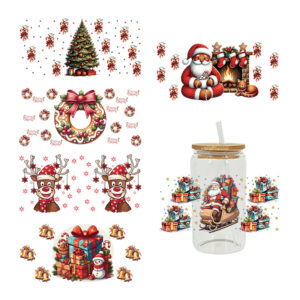 Wholesale Christmas UV DTF Crystal Cup Stickers
