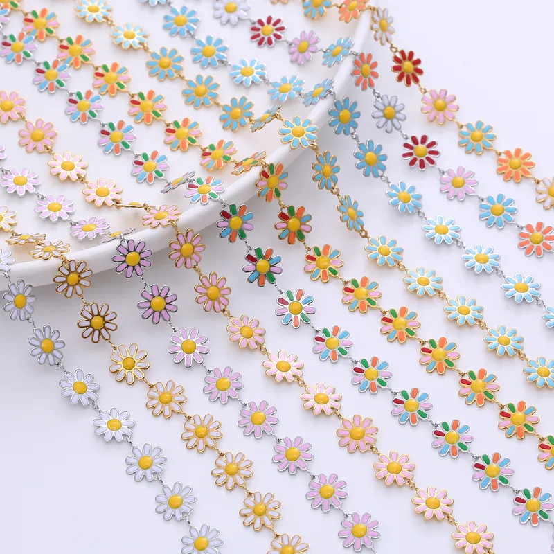 Wholesale PVD Coated Flower 304 Stainless Steel Fashion Waterproof Non Tarnish 304 Stainless Steel Necklace