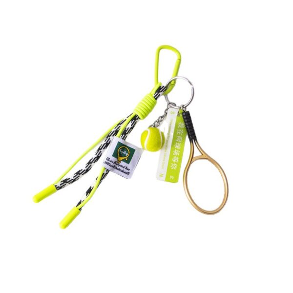 Wholesale Tennis Keychain Sports Series Bag Pendant Woven Rope