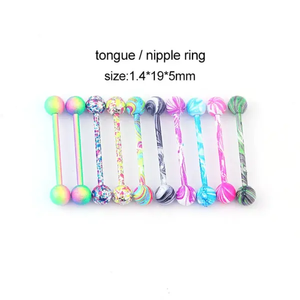 316L Stainless Steel No Inlaid Ear Cartilage Rings & Studs Geometric Waterproof Non Tarnish Surgical Steel