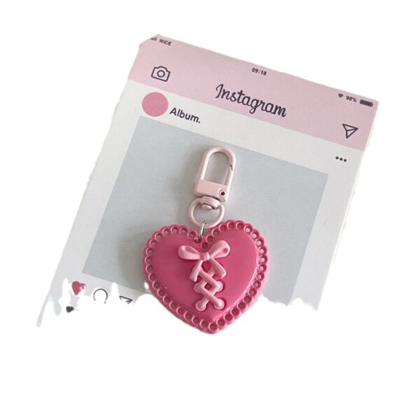 Wholesale Hollow Strap Star Keychain Girl Sweet Five-pointed Star Pendant Cute Bow Girlfriend Pendant Accessories