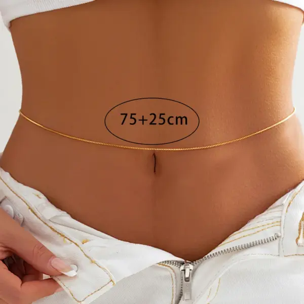 Sexy Solid Color Stainless Steel Women's Waist Chain