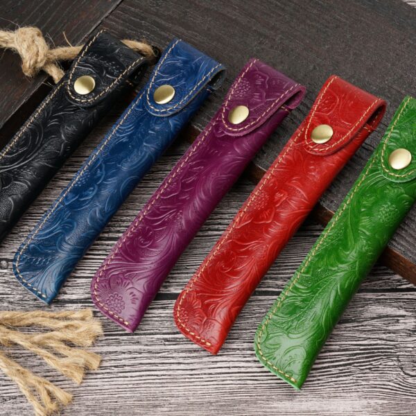 Wholesale Pencil case vintage pure handmade crazy horse leather first layer cowhide pen case