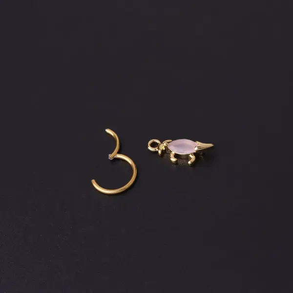 Wholesale 316L Stainless Steel Copper Ear Cartilage Rings & Studs Animal Waterproof Non Tarnish Surgical Steel