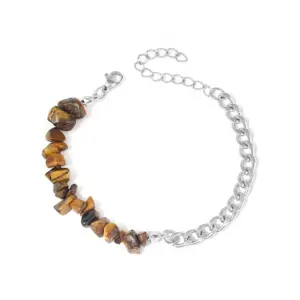 Yellow Tiger Eye Gravel / Silver