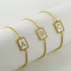 Fashion Letter 304 Stainless Steel Shell Stainless Steel Bracelets In Bulk