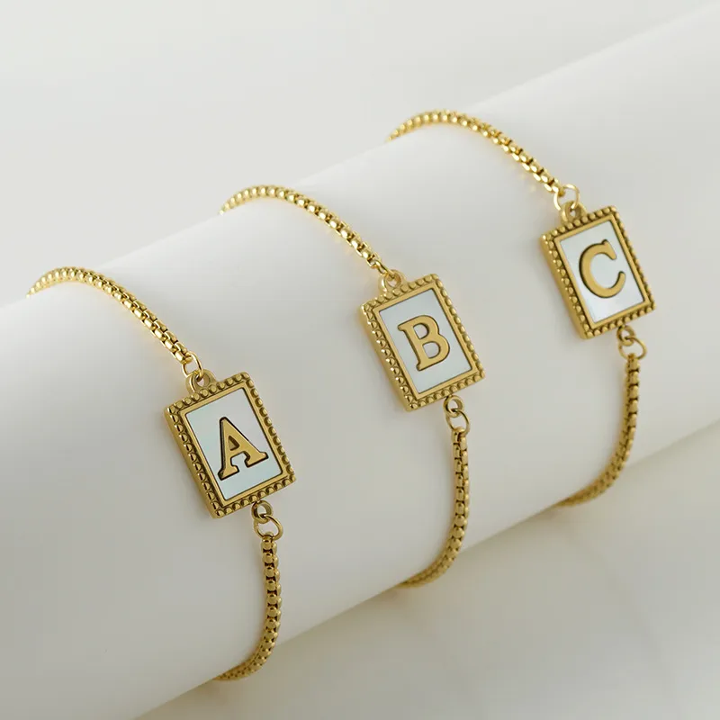 Wholesale Fashion Letter 304 Stainless Steel Shell Stainless Steel Bracelets In Bulk