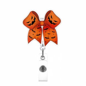 Orange halloween bow