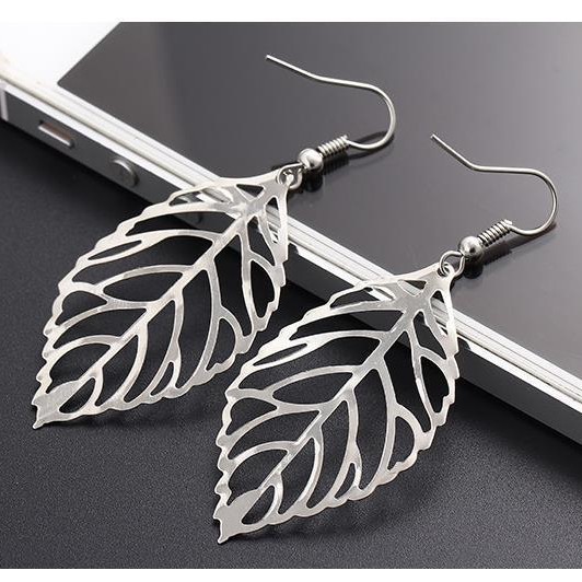 Wholesale leaf pendant earrings