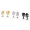 Wholesale PVD Coated 18K Gold Real Gold Plated Cactus 304 Stainless Steel Casual Waterproof Non Tarnish Ear Studs