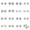 Wholesale 1 Pair Casual Simple Style Geometric Heart Shape Inlay Copper Zircon White Gold Plated Ear Studs