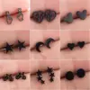 Wholesale PVD Coated 18K Gold Real Gold Plated Geometric 304 Stainless Steel Simple Style Korean Style Waterproof Non Tarnish Ear Studs