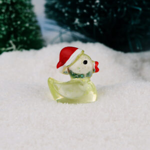 Fine glitter christmas duck-lemon yellow