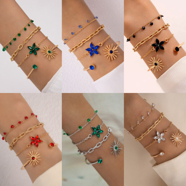 Wholesale Luxury Jewelry Colorfulful Four-Layer Bracelet