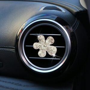 Unscented decorative clip, silver 1 flower