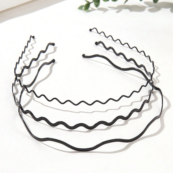 oly-b4e23891520d4b4b86aeada13e506ac1 Wholesale European and American metal wave thin headband gold Women's thin simple all-match practical bangs headband out fashion headband