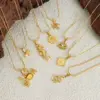 Wholesale PVD Coated Real Gold Plated Snake Crab Titanium Steel Modern Style Waterproof Non Tarnish Titanium Steel Pendant Necklace