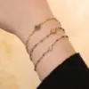 Wholesale Simple Style Sun Stainless Steel Enamel Plating Bracelets 1 Piece