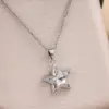 Wholesale Long-Lasting Plated Real Gold Plated 18K Gold Star 316 Stainless Steel Copper Cute Queen Bridal Waterproof Non Tarnish 316 Stainless Steel Pendant Necklace