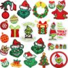 Wholesale Christmas Green Cartoon Character Embroidered Patch OLY Exclusive