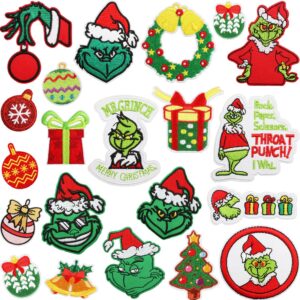 Wholesale Christmas Green Cartoon Character Embroidered Patch OLY Exclusive