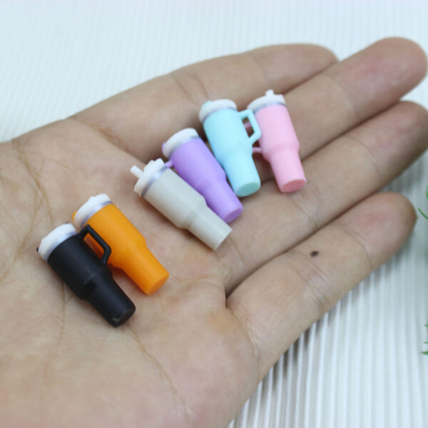 Wholesale 1:12 Doll House Mini Thermos Cup Model Artificial Straw Cup DIY Miniature Food Toy Scene Ornament Model