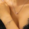 oly-b4f456d974e9c8b862a903d58739aa85 Wholesale Versatile heart necklace with a simple yet sophisticated peach heart pendant