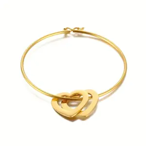 Gold / One Size / 2 Hearts