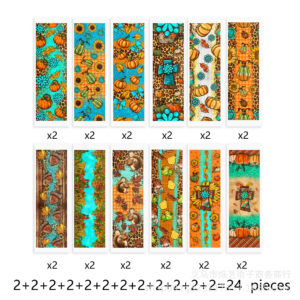Autumn pumpkin series transparent crystal label pen sticker waterproof sticker set (24 pieces/set)-6