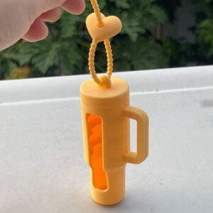 Protective cover + heart-shaped cable tie / yellow cup