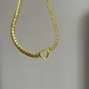 Wholesale Jewelry Retro Commute Solid Color Titanium Steel 18K Gold Plated Plating Necklace