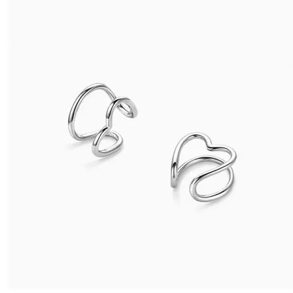 Wholesale Jewelry Simple Hollow Heart Copper Ear Bone Clip Nihaojewelry